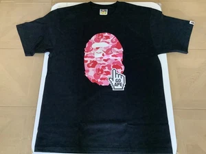 Authentic ape bape abc camo go ape pointer ape head tee t shirt Black pink XL - Picture 1 of 7