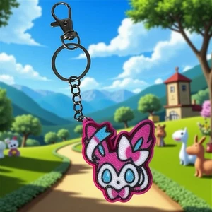 Pokemon Anime Sylveon Fidget Clicker Keychain Backpacks Sensory 3-D Printed - Picture 1 of 5