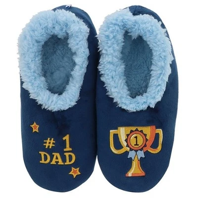 SNOOZIES! Snoozies Pairables #1 Dad Slippers Super Soft Sherpa Fleece Men’s Sizes UK 6-13