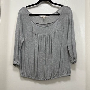 Soft Joie Women Blouse Boho Peasant Pleated 3/4 sleeve Gray XS - Picture 1 of 9