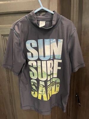 Camisa de natación Cherokee Rash Guard para niños mediana 8 10 manga corta Foto 1 de 2