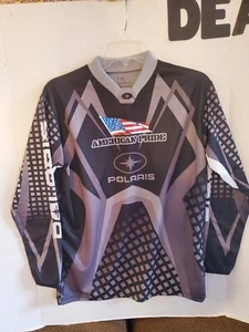 New vtg Polaris Racing American Pride Jersey Shirt Long Sleeve Size Youth XL - Picture 1 of 5