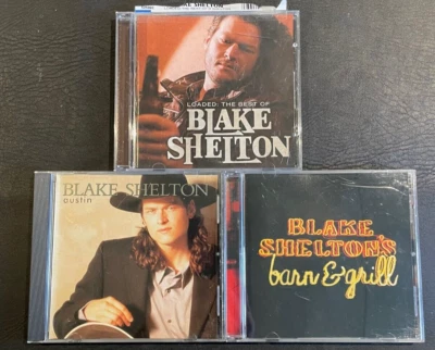 (3) CD LOT--BLAKE SHELTON -LOADED BEST OF--AUSTIN (SINGLE)--BARN & GRILL - Image 1 of 2