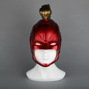 The Marvels Captain Marvel Helmet Superhero Carol Danvers Mask Halloween PVC - Picture 1 of 11