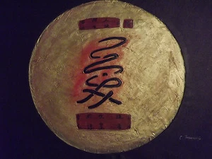 oriental chinese letters large oil painting canvas contemporary modern original - Picture 1 of 1