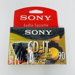 New SONY CD-IT Blank Audio Cassette Tape Slide Case High Bias 90 Min C-90CDT2L - Picture 1 of 3
