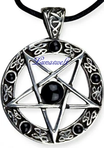   Pentagramm Drudenfuß Wicca Magie Hexen Gothic 925 Silber Anhänger Amulett - Bild 1 von 2