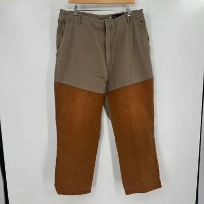 Calça de campo vintage Browning Brush caça ao ar livre marrom bege masculina tamanho 42x26 - Imagem 1 de 4