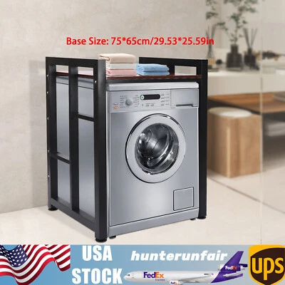 Estante organizador ajustable para lavadora y secadora estante para lavadora y secadora Foto 1 de 4