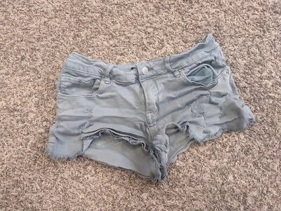 Angel Kiss Shorts Womens Size 9 Green Cut Off Distressed Stretch  - Image 1 of 4