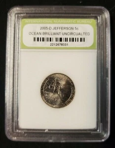 Moneda de 5 centavos Jefferson 2005-D níquel del océano/brillante sin circular - Imagen 1 de 4