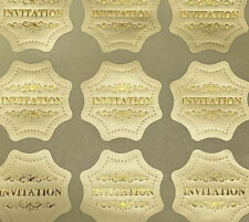 36-Silver or Gold Oval Shape Wedding Envelope Stickers Seals