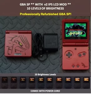 Sistema Nintendo Game Boy Advance GBA SP IPS MOD 10 niveles de brillo - Groudon - Imagen 1 de 3