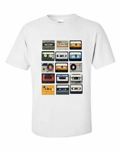 Cassettes Retro Old Skool 80's Classic Funny Mens Regular Fit Cotton T-Shirt - Picture 1 of 1