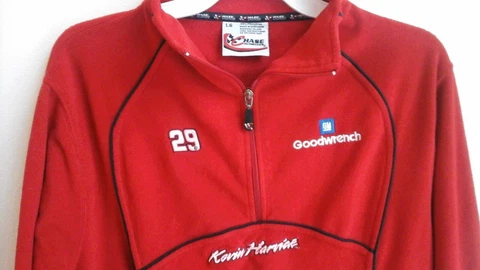 NASCAR #29 Kevin Harvick Chase Authentics Red L 1/4 Sweater 100% Polyester--EUC! Cover