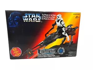 *** SUPER RARE *** Star Wars POTF IMPERIAL SPEEDER BIKE 1995 ‘No Window’ - Picture 1 of 3
