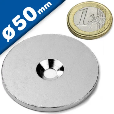 Metallscheibe Ø 50 mm x 5 mm mit Loch und Senkung verzinkt zum anschrauben - Bild 1 von 2