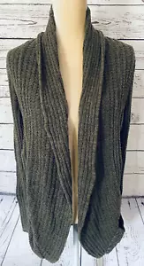 Cardigan maglione donna piccolo verde Maurices aperto tasche davanti maglia morbida - Foto 1 di 12