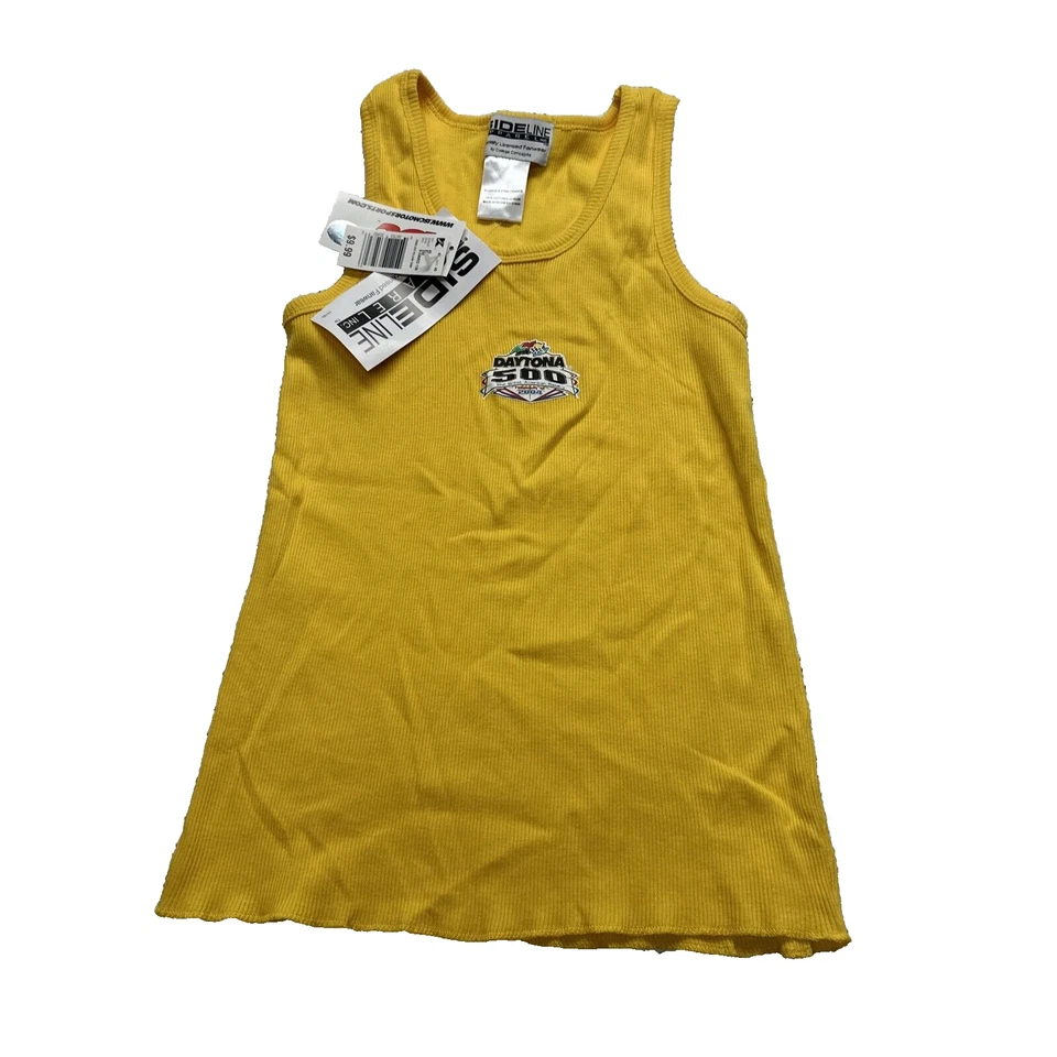 Camiseta sin mangas Daytona 500 2004 vintage acanalada talla grande amarilla nueva con etiquetas Foto 1 de 4