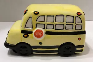Gelbe Schulbus Keramik Sparschwein - Bild 1 von 7
