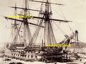 CRIMEAN WAR - HMS 'Hannibal' Black Sea Fleet @ Deptford UK Dec 1853 - Picture 1 of 1