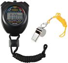 Stopwatch Digital Sports, Chronograph With Whistle Stainless Steel Football