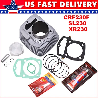 For Honda CRF230F XR230 03-2019 65.5mm Cylinder Piston Gasket Top End Kit 230cc - Image 1 of 4