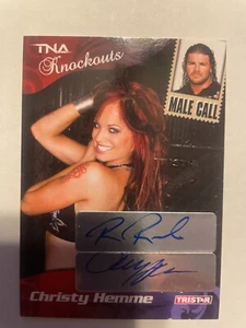 2009 TRISTAR TNA Knockouts Christy Hemme/Robert Roode doppio autografo/40 SSP - Foto 1 di 2