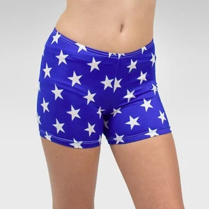Pantalones cortos "patrióticos" tamaño INTERMEDIO (7-8 años) niño, impresión de estrellas azules / blancas - Imagen 1 de 2