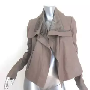 Rick Owens Classic Leather Biker Jacket DNA Dust Size 44 NEW - Picture 1 of 11