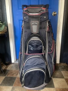 SUN MOUNTAIN C130 GOLFSCHLÄGER/CARTBAG 14 WEGE TEILER SCHWARZ/ROT - Bild 1 von 6