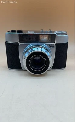 Cámara fotográfica compacta Adox Polomat 1 negra plateada 35 mm con estuche de cuero Foto 1 de 4