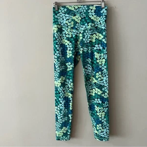 OFFLINE By Aerie Real Me Xtra 7/8 High Waist Printed Leggings Medium Smaragd - Bild 1 von 6