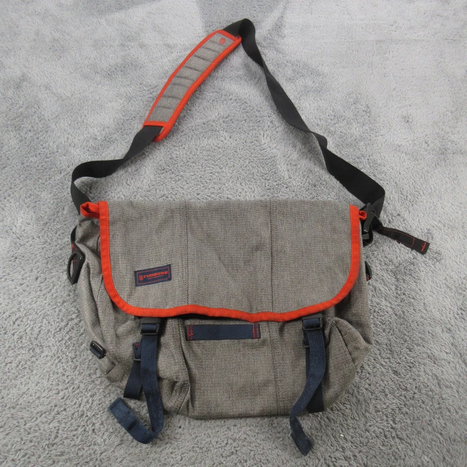 Timbuk2 Messenger Bag Small Gray Orange Laptop Shoulder Crossbody Tote Unisex - Image 1 of 4