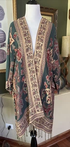 Soft Surroundings Paisley EVE Topper with Tassel Trim-Woman’s One Size NWTs - Picture 1 of 8
