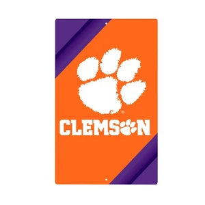 Clemson University Logo Sign USA Metal Wall Sign, 7.5" x 11.5" - Picture 1 of 2