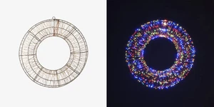 Conti Corona Natale 1200 Luci D 50 Cm 8 Funzioni Adattatore Multicolor - Imagen 1 de 1