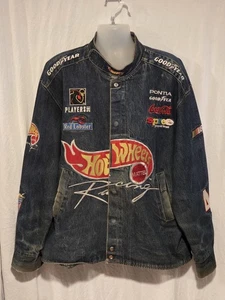 Jeff Hamilton Hot Wheels Racing Jacke 3XL XXXL #44 Vintage Destressed Nascar  - Bild 1 von 17
