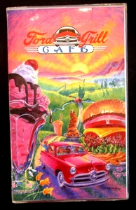 VTG Ford Grill Cafe Restaurant Menu Foldable Artist E. Christopherson - Picture 1 of 8
