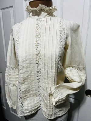Blusa Vintage Stone Circle Irlanda Victoriana Irlandesa Lino Eduardiana Talla 2-4? Foto 1 de 4