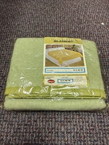 Vintage Cannon Polyester Decke Full 72x90 Green Dover Neu aus altem Lagerbestand - Bild 1 von 4