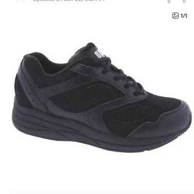 Drew Womens Flare Black Leather Athletic and Training Shoe Sneaker 12 Extra Wide - Image 1 of 4