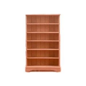 Dollhouse Miniature 1:12 Scale Bookcase Unpainted Wooden Furniture 4 Accessories - Picture 1 of 4