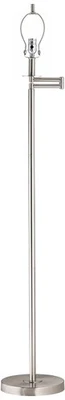 Modern Floor Lamp Base Swing Arm Brushed Nickel for Living Room Reading Bedroom - Image 1 of 3