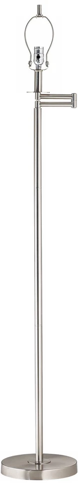 Modern Floor Lamp Base Swing Arm Brushed Nickel for Living Room Reading Bedroom - Image 1 of 3