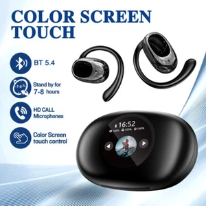 Open-Ear Earbuds HiFi Wireless Bluetooth 5.4 Headphones with Color Touch Screen - Bild 1 von 26