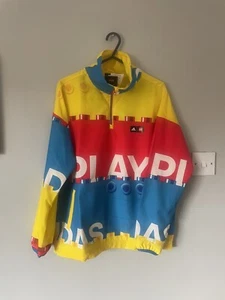 BNWT Adidas x Classic LEGO® 1/4 Zip Windbreaker Kids Size UK Age 11/12 - Picture 1 of 23