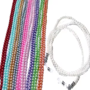 Reading eye glasses, sun glasses, spectacle beaded holder lanyard - Pearls - Picture 1 of 6