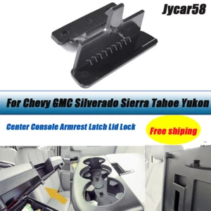 Bloqueo de tapa con cierre de reposabrazos para consola central para Chevy GMC Silverado Sierra Tahoe Yukon - Imagen 1 de 10