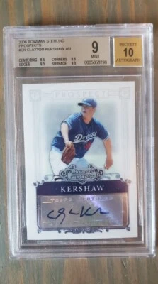 2006 Clayton Kershaw Bowman Sterling Auto RC... BGS Graded 9, Perfect 10 Auto - Image 1 of 2